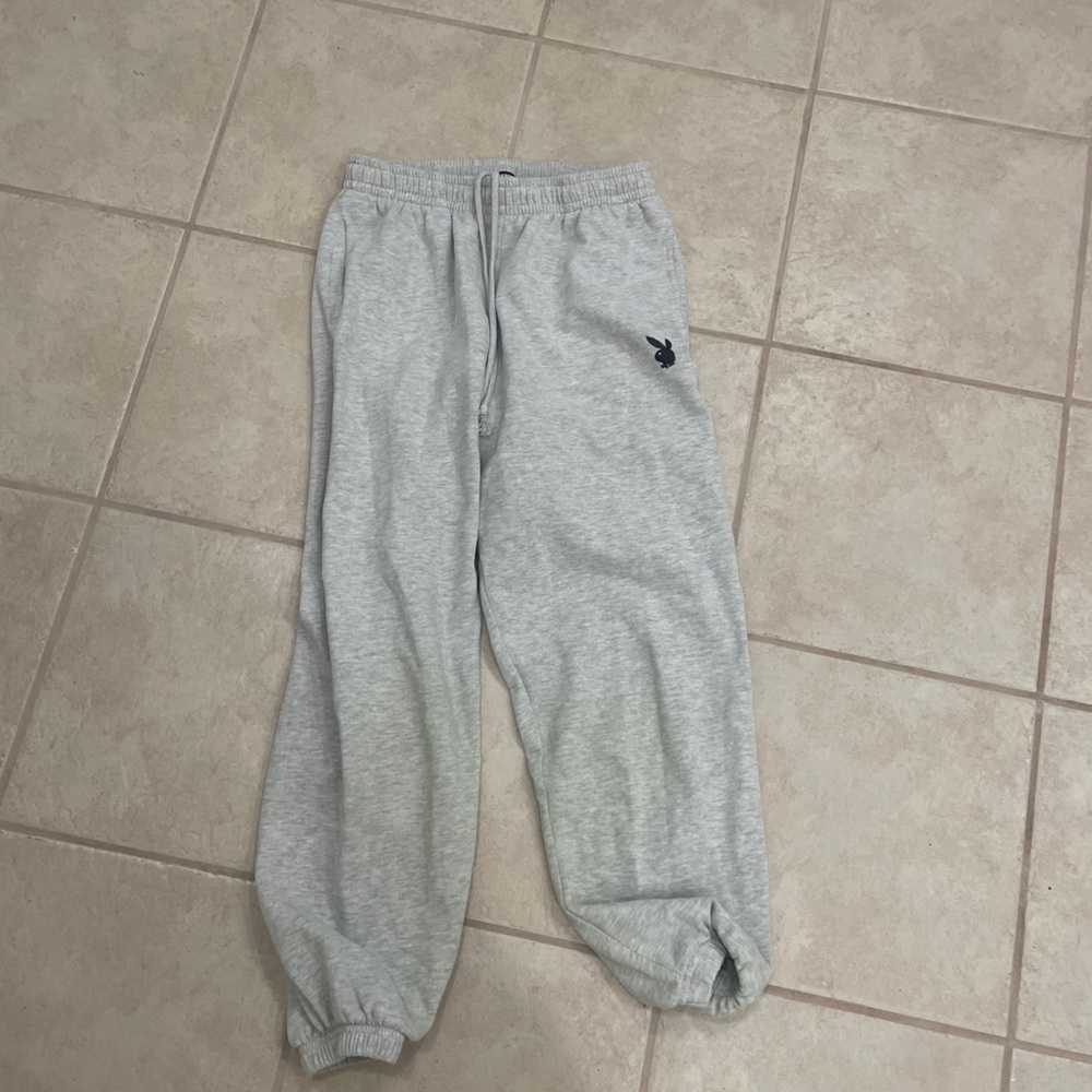PLAYBOY Light Gray Sweatpants